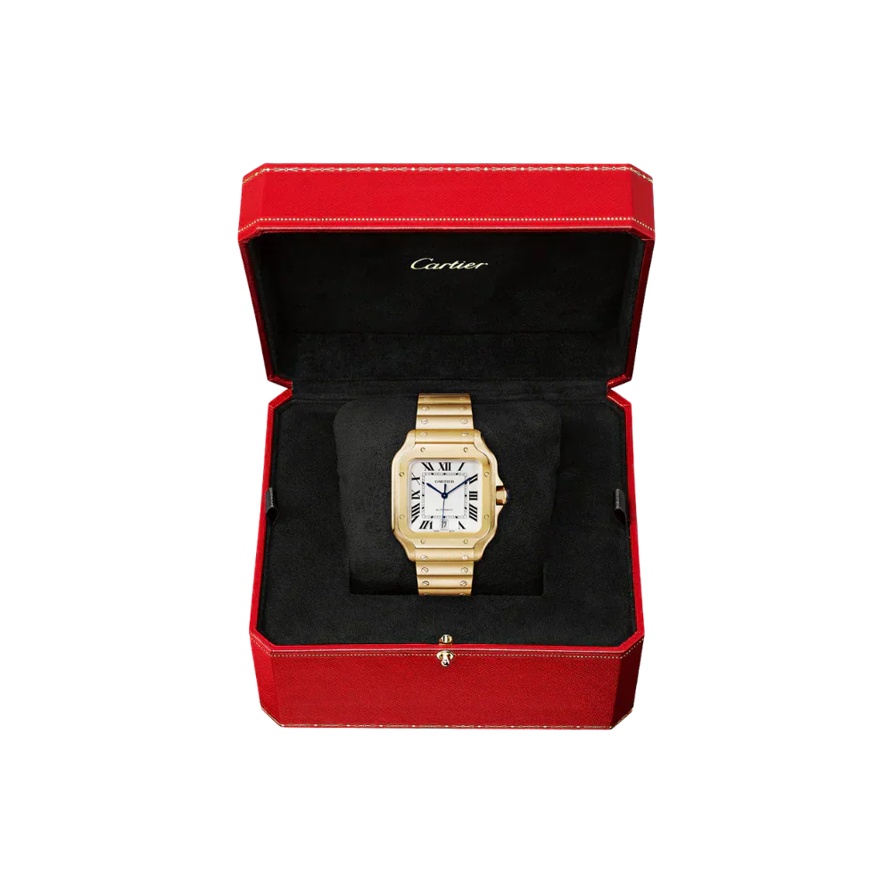S de C Large Yellow Gold – Brown Dial