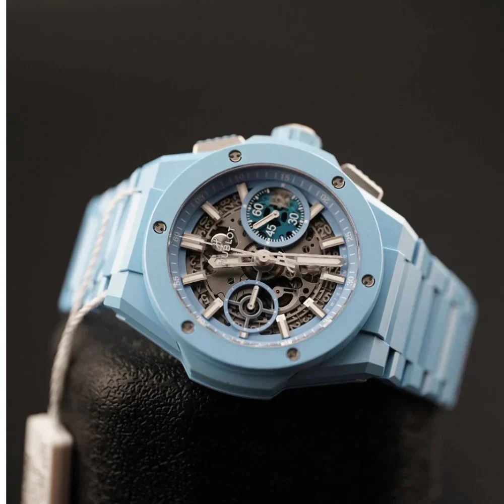 H Big Bang INTEGRATED SKY BLUE CERAMIC Ref# 451.EX.5120.EX