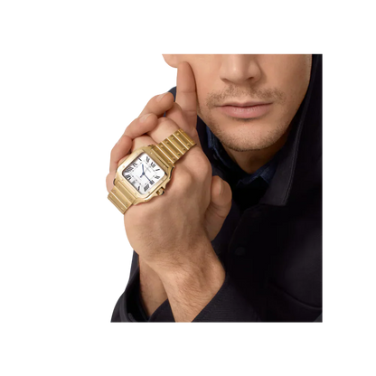 S de C Large Yellow Gold – Brown Dial