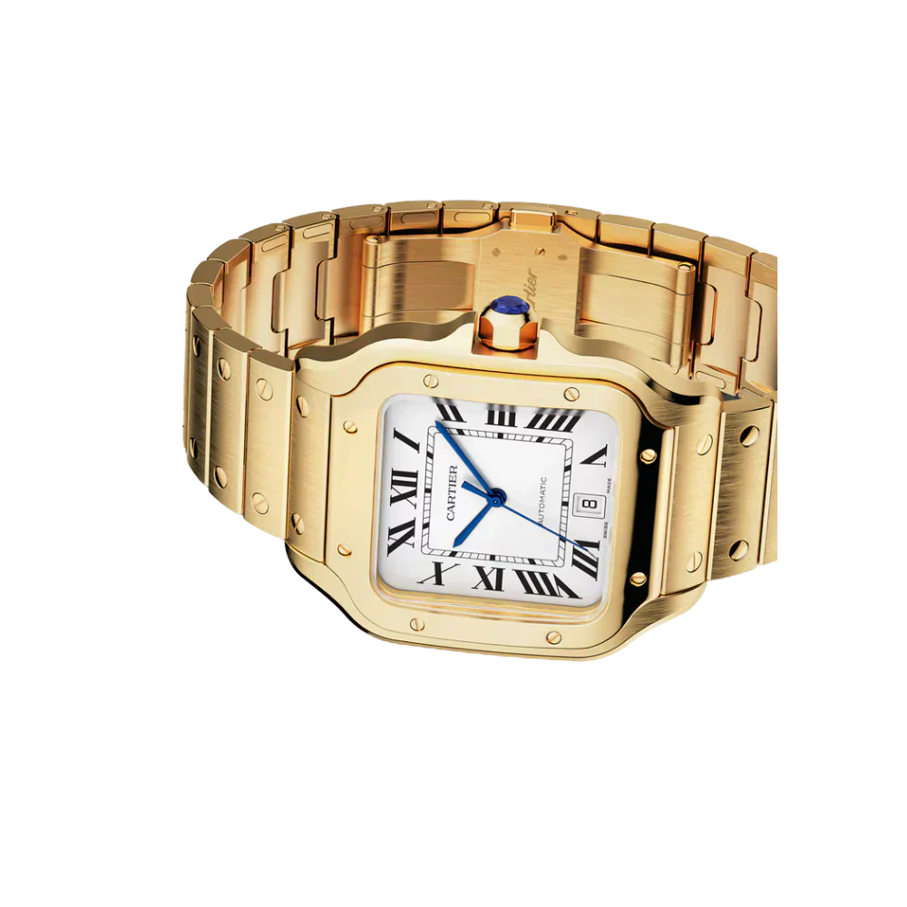 S de C Large Yellow Gold – Brown Dial