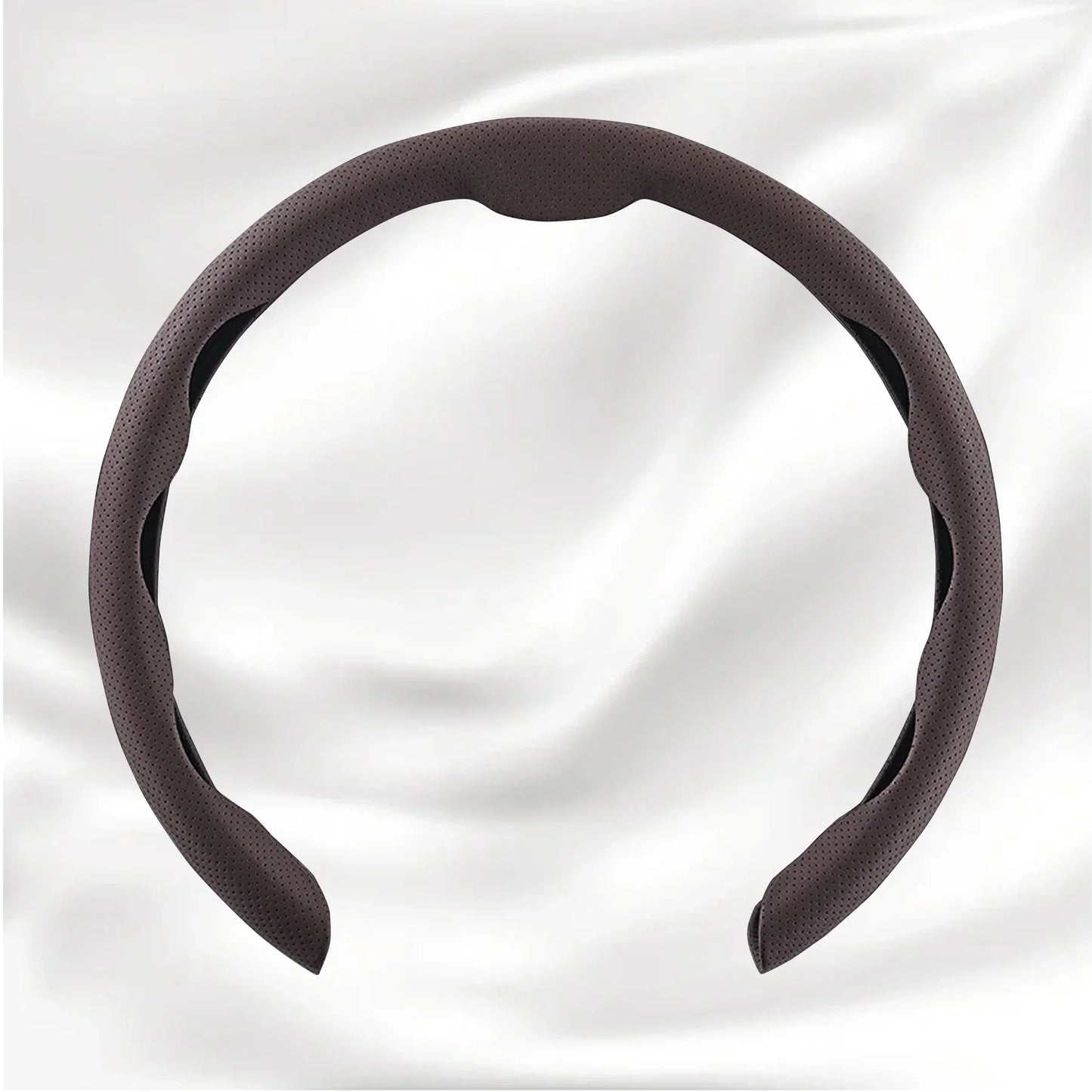 Nexi Customized Car Logo Breathable Ultra-thin 5D Leather & Carbon Car Steering Wheel Cover Universal Fit