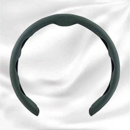 Nexi Customized Car Logo Breathable Ultra-thin 5D Leather & Carbon Car Steering Wheel Cover Universal Fit